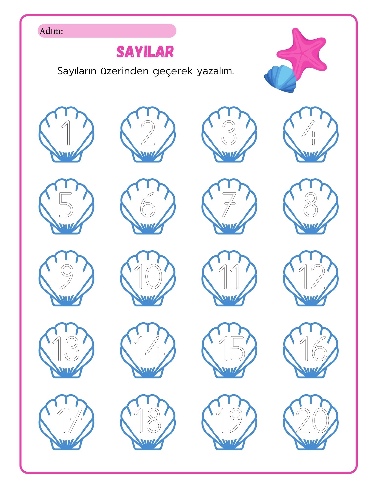 Sayıları Tanıyalım- Doğal Sayılar -25 Sayfa Etkinlik