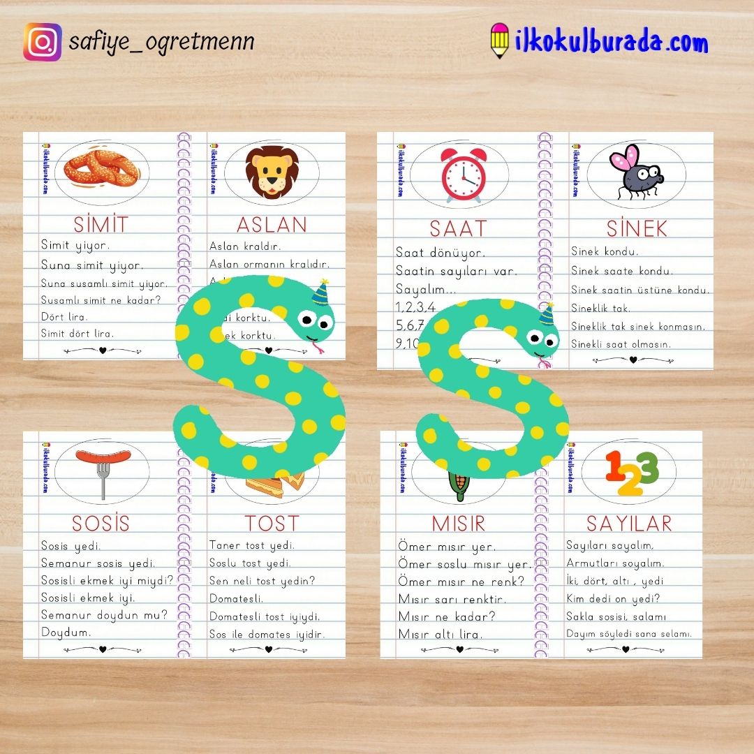 S SESİ ETKİNLİKLERİ- OKUMA METİNLERİ