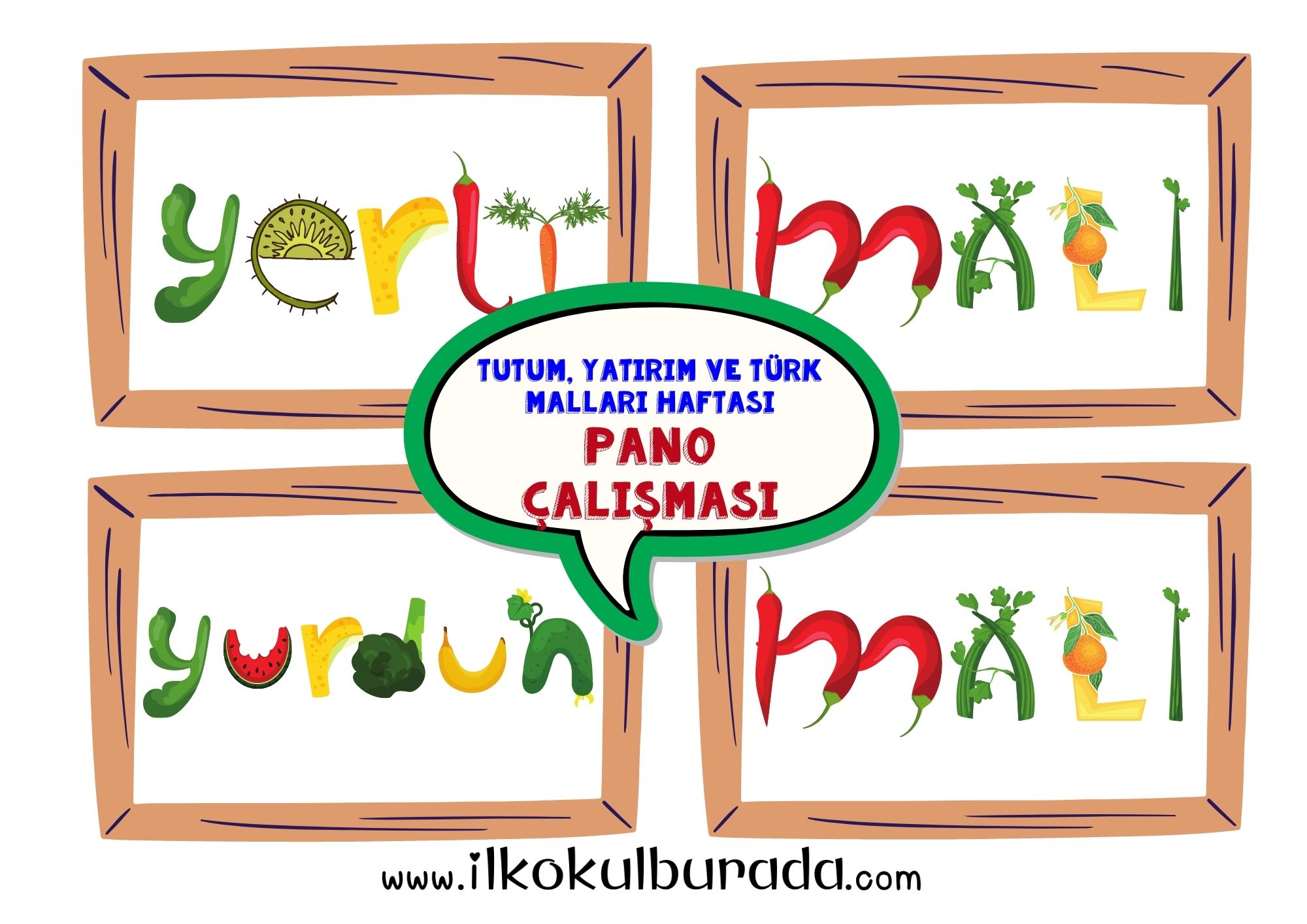 Yerli Malı (Tutum Yatırım ve Türk Malları Haftası) Pano Çalışması