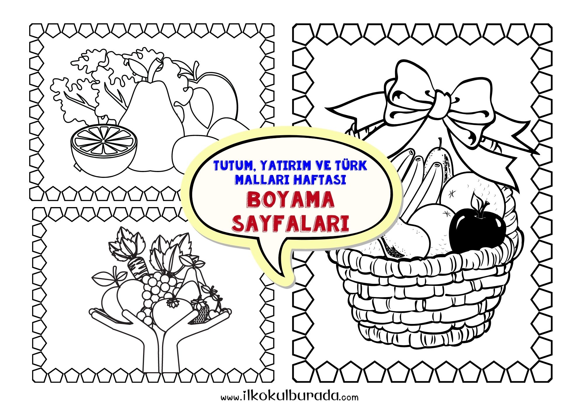Yerli Malı Haftası Boyama Sayfaları
