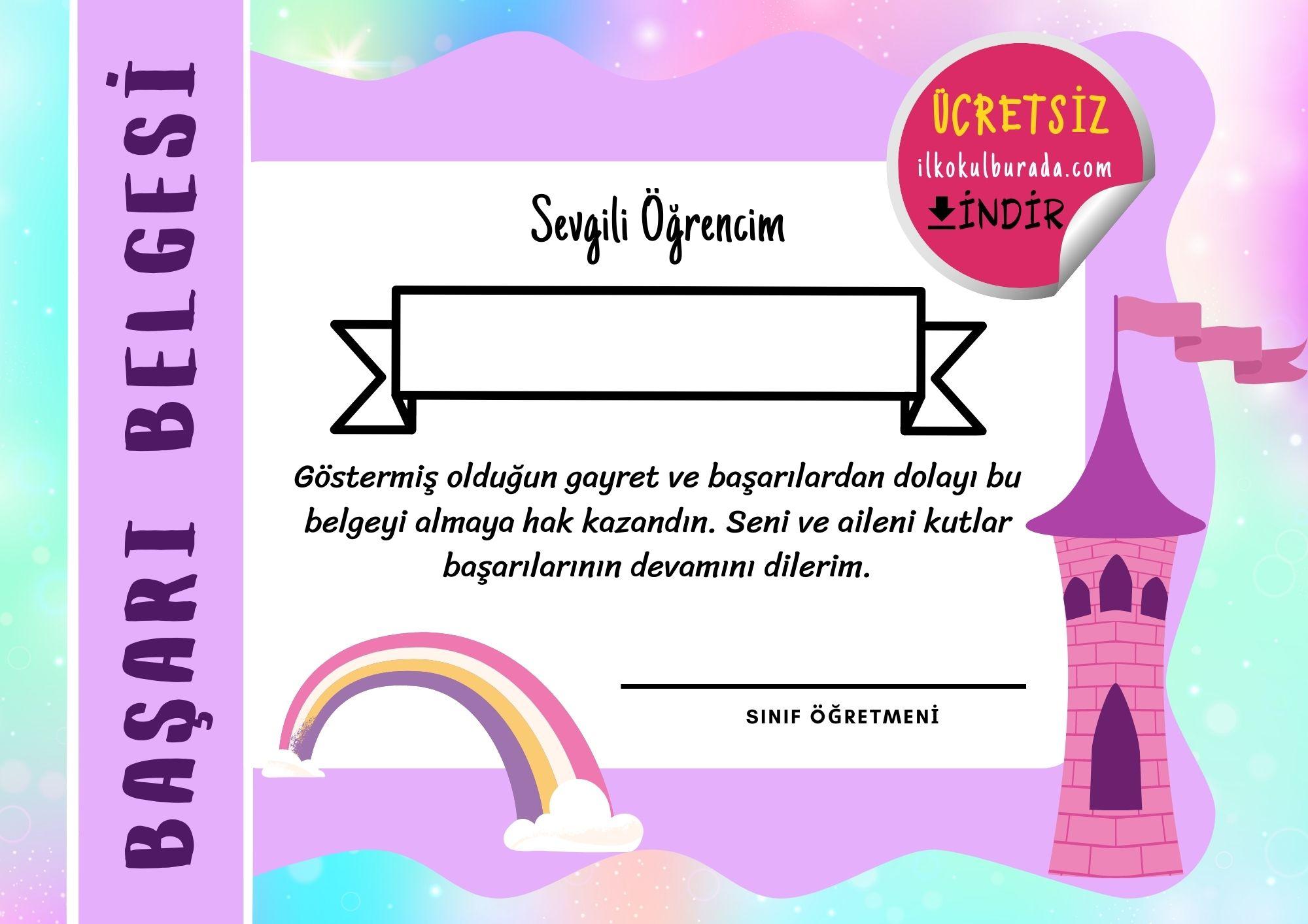 ÖĞRENCİ BAŞARI BELGELERİ