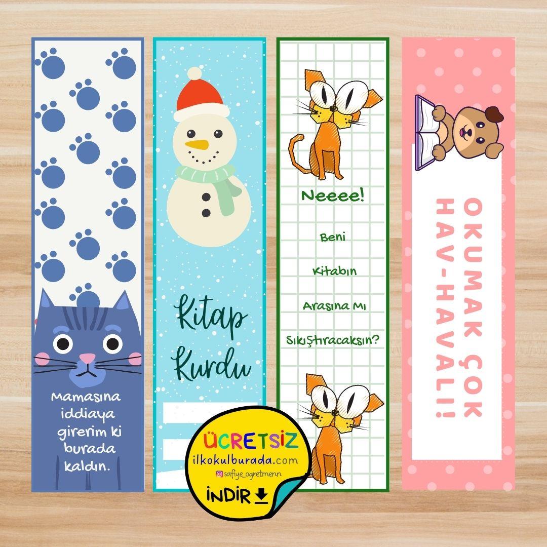 Çocuklar İçin Özel Tasarım Kitap Ayraçları