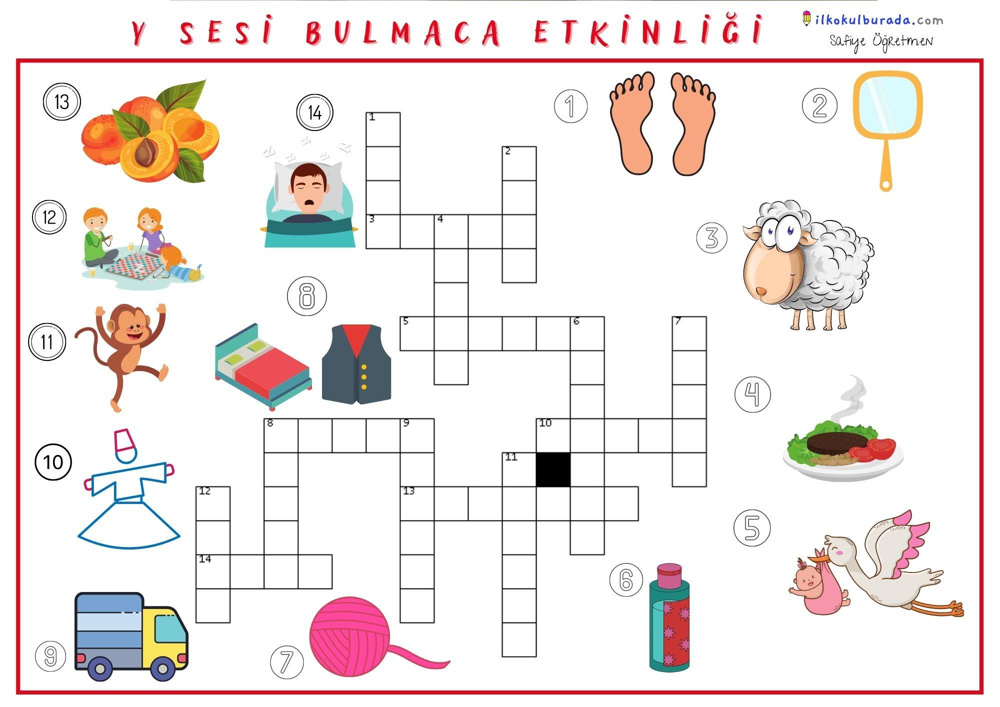 Y Sesi Bulmaca Etkinliği - Y Sesi Etkinlikleri Bulmaca
