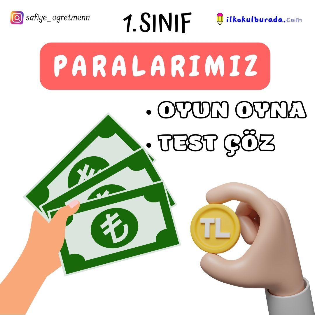 1.Sınıf Paralarımızı Öğrenelim Testi Çöz