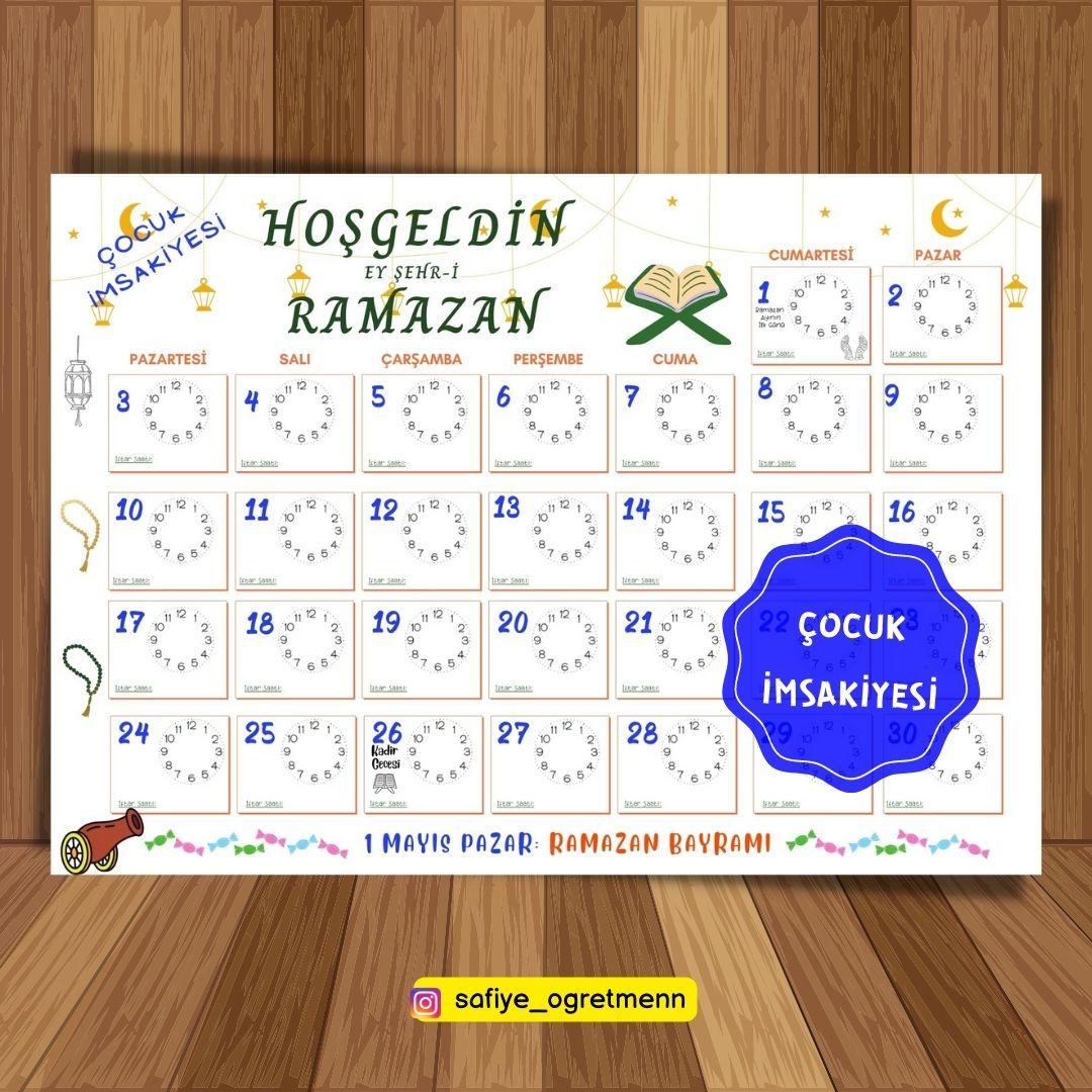Ramazan Ayı Çocuk İmsakiyesi