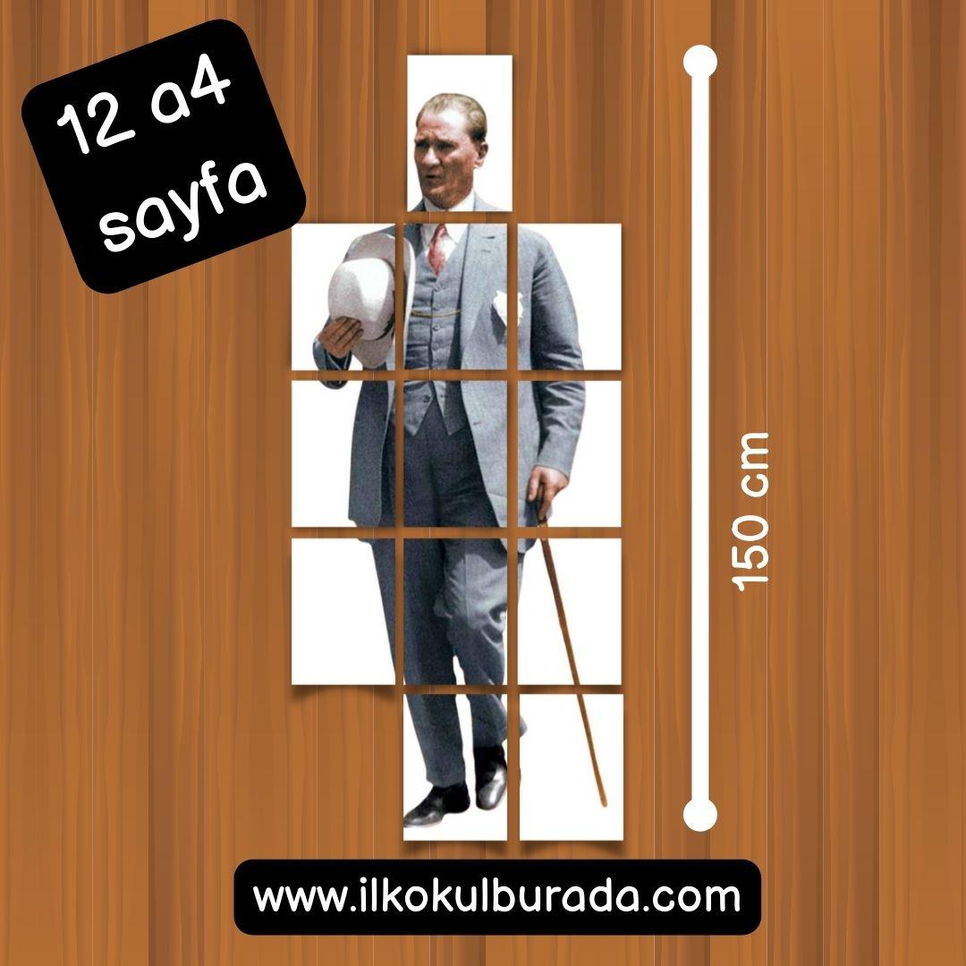 1.5 m Uzunluğunda Büyük Boy Atatürk Posteri