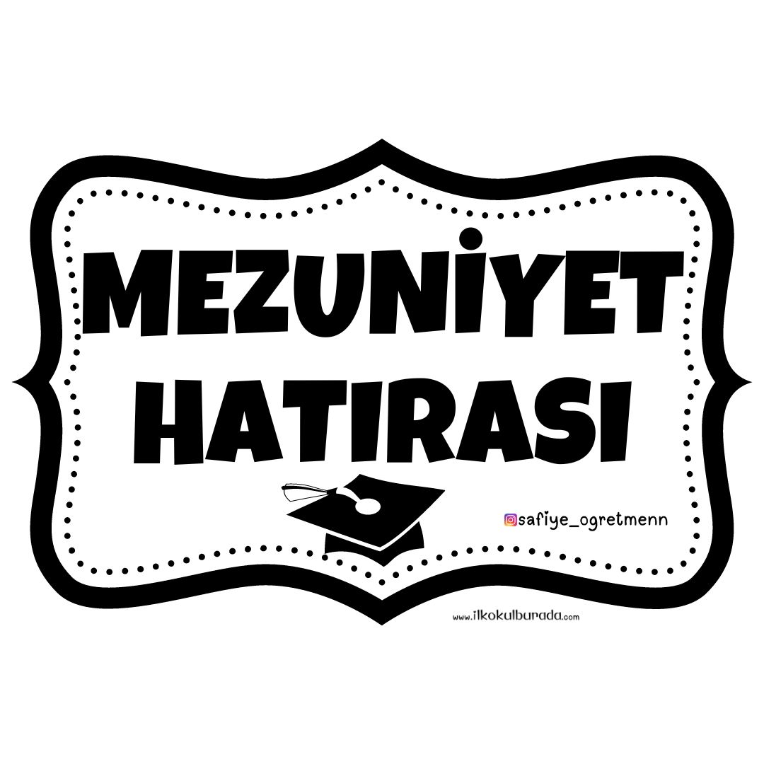 Mezuniyet Konuşma Balonları-Renksiz