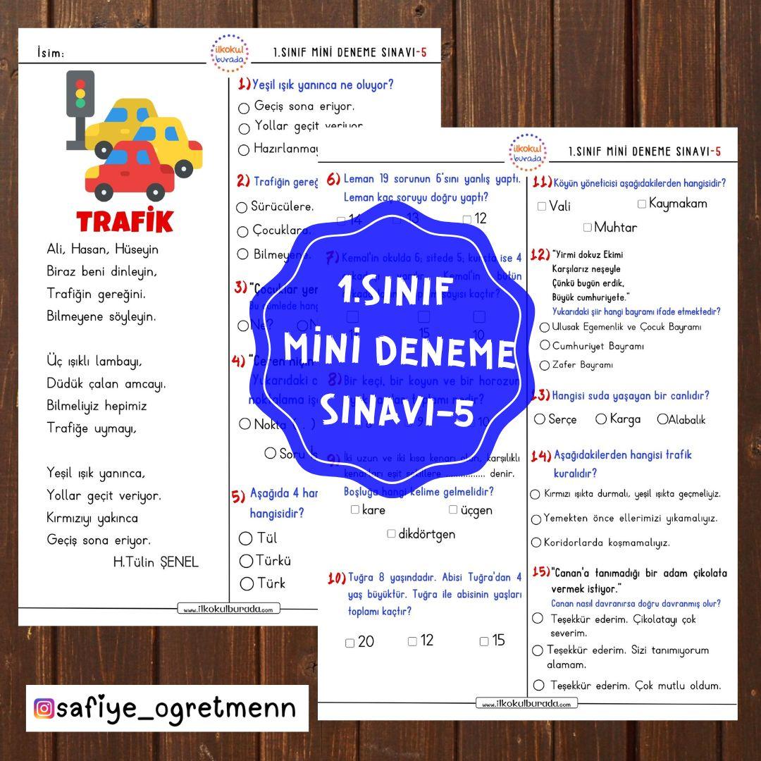 1. Sınıf Mini Deneme Sınavı-5
