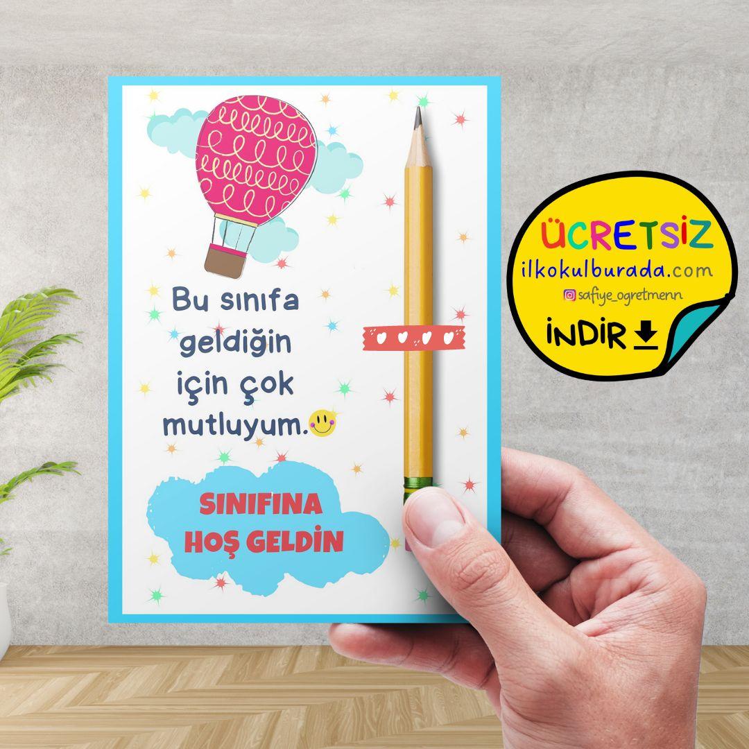 Okulda İlk Gün Hediye Kartları- Okulumda İlk Günüm Hediyeleri