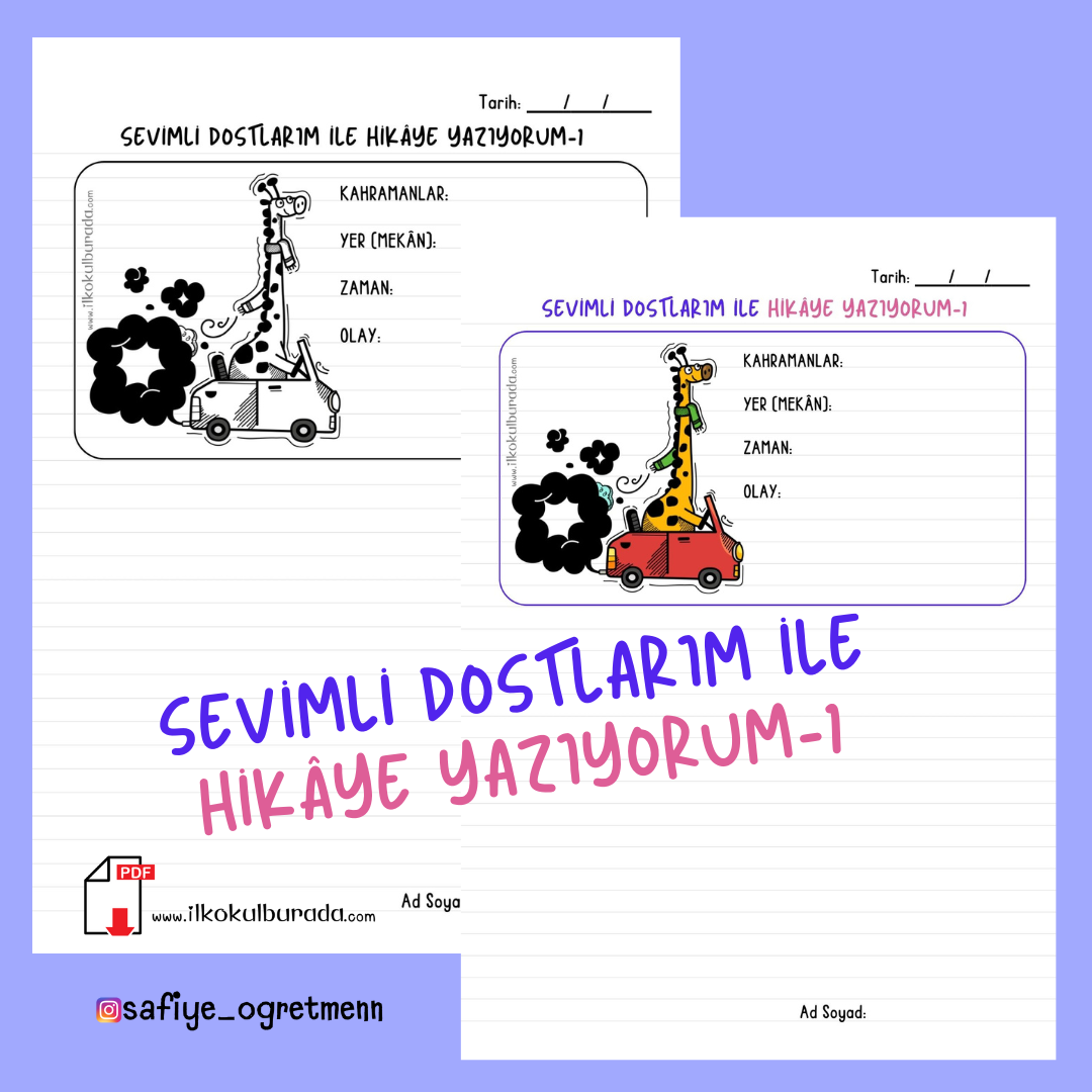 Sevimli Dostlar ile Hikâye Yazıyorum - Resimli Kağıtlar-1