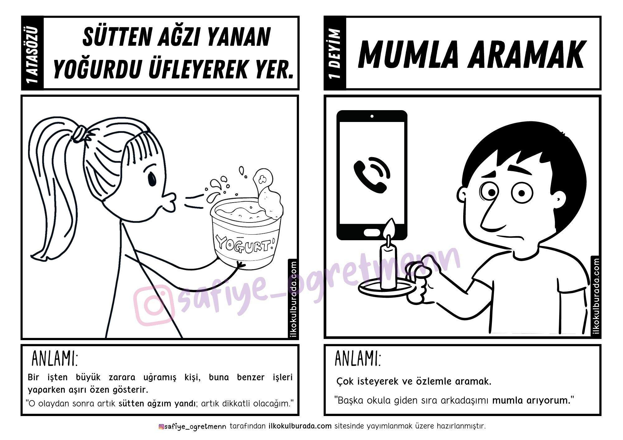 Resimli-Boyamalı Atasözleri ve Deyimler – 6