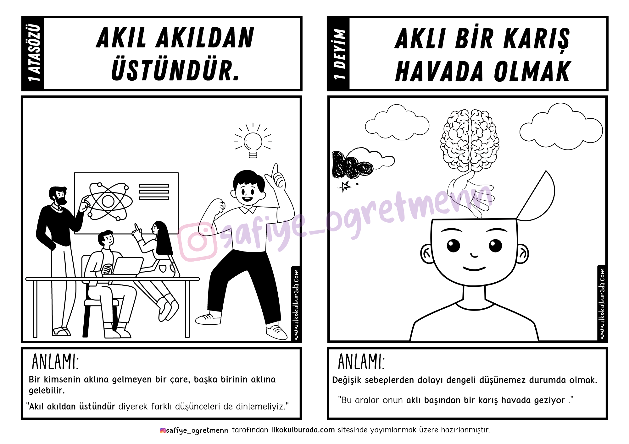 Resimli-Boyamalı Atasözleri ve Deyimler -2