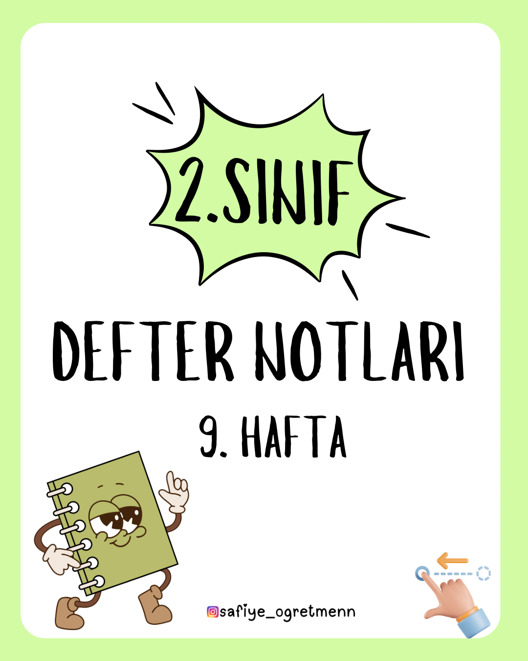 2.Sınıf 9.Hafta Defter Notları